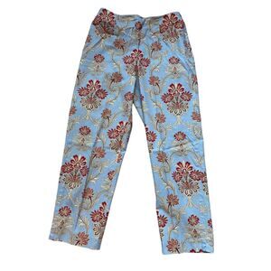 Talbots Women's Floral Ankle Pants Size 6 Multicolor‎ Straight Leg